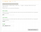 booking system : personal information