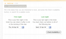 Booking System: check availability screenshot