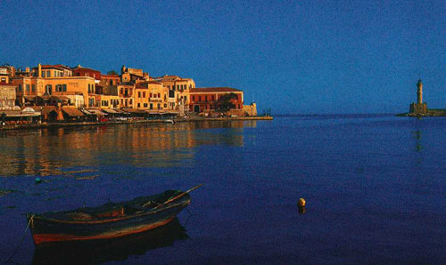 Chania the old harbour.  