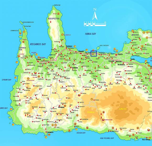 western crete map